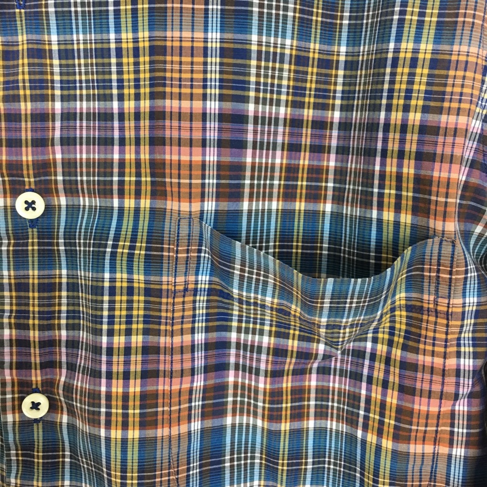 Peter Millar Button Front Cotton Checks Shirt S - image 5